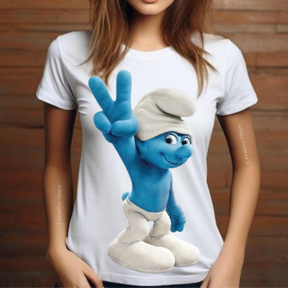 Camisa Estampada Smurfs: Camiseta para Todos! Blusas femininas, masculinas e infantis. Exclusivas!