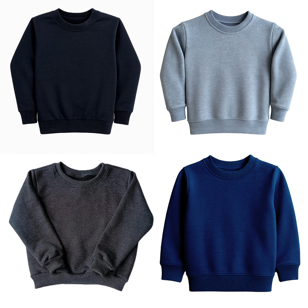 Kit 4 Blusas Manga Longa Moletom Quentinho Infantil Unissex. em Oferta na Shopee