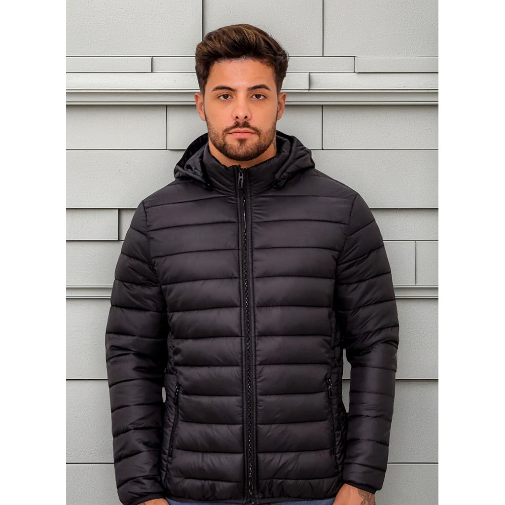 Jaqueta Puffer Bobojaco Frio Casaco Impermeável Capuz