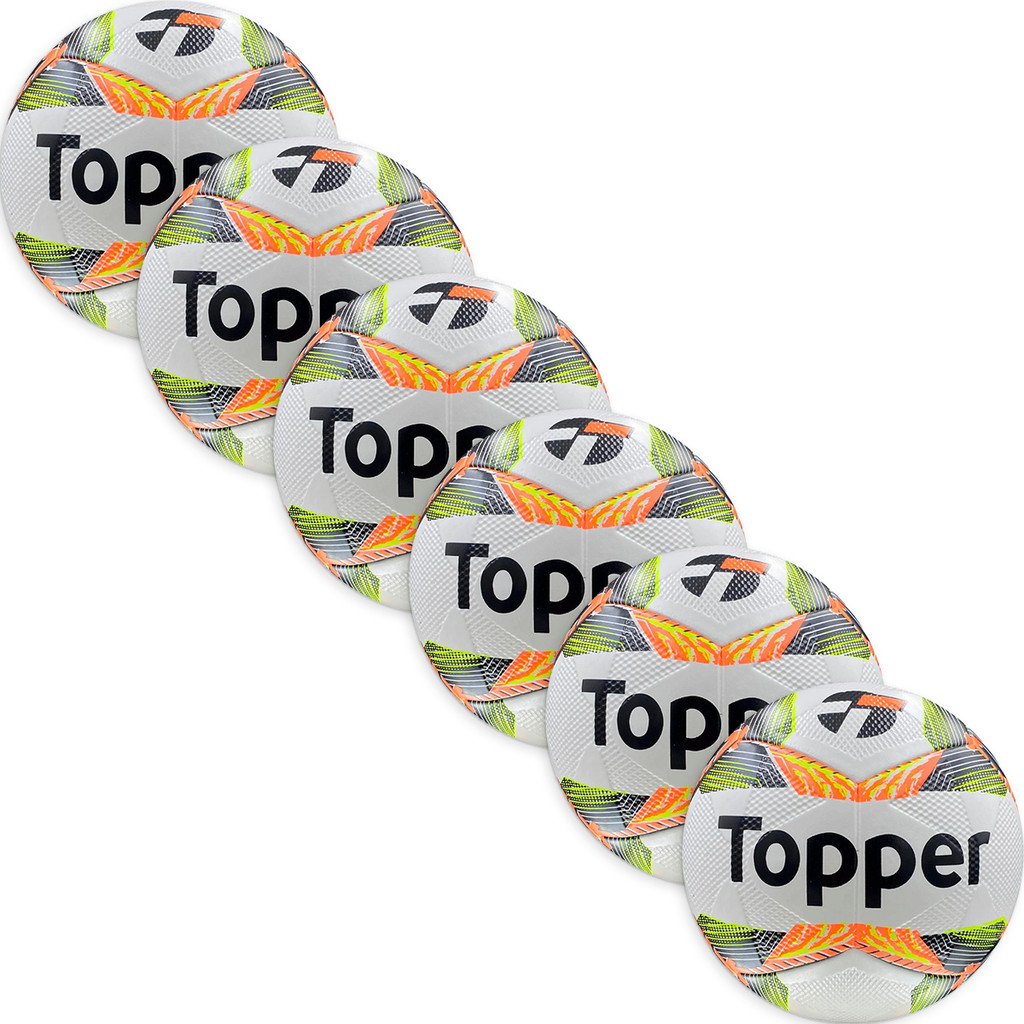 Kit 6 Bolas De Futsal Slick 2024 Oficial Topper em Oferta na Shopee