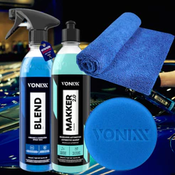 Kit Makker Maquiador Automotivo + Blend Spray Carnaúba Vonixx + Toalha Microfibra + Aplicador