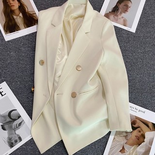 [F-store] 2026 Nova Jaqueta Blazer Pequena Primavera Outono Blazer de Alta Qualidade Versátil Moda Simples Blazer Casual