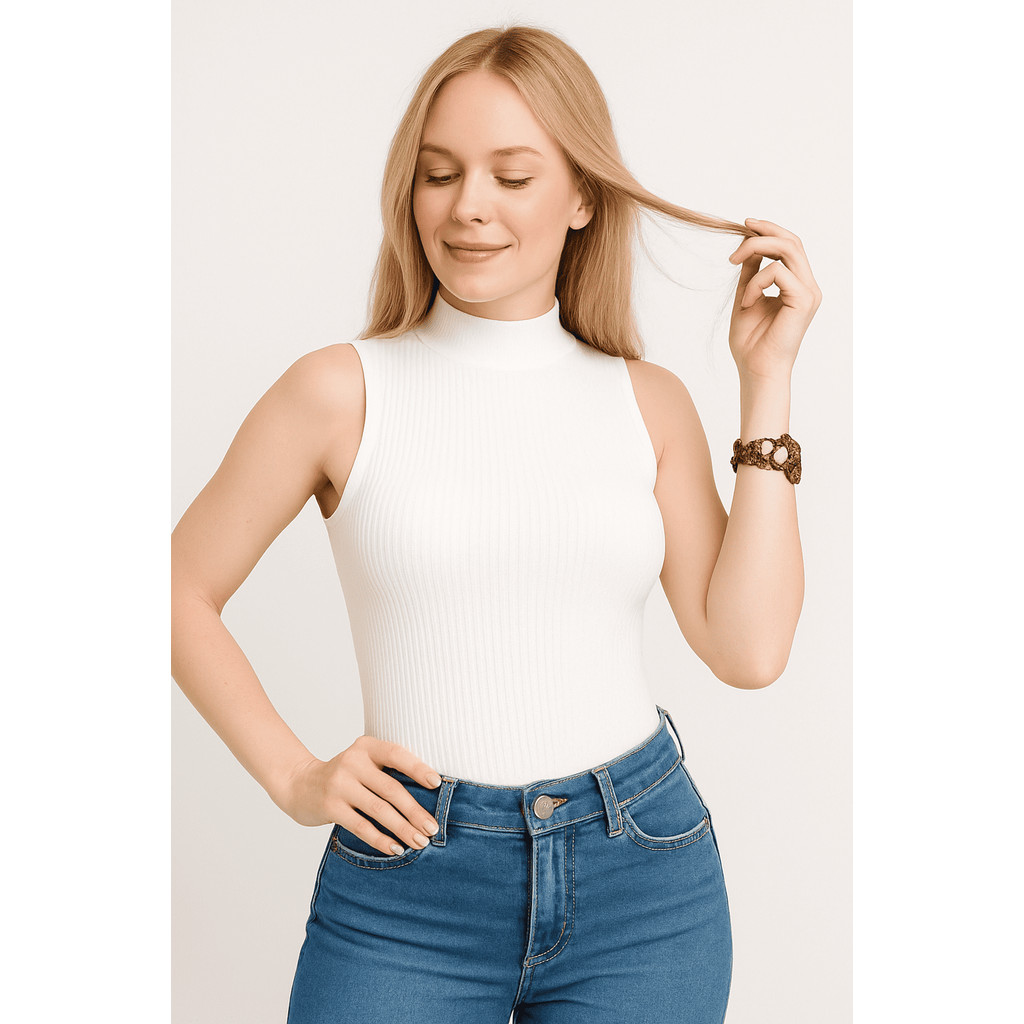 blusa feminina lisa tendência manga cavada regata top