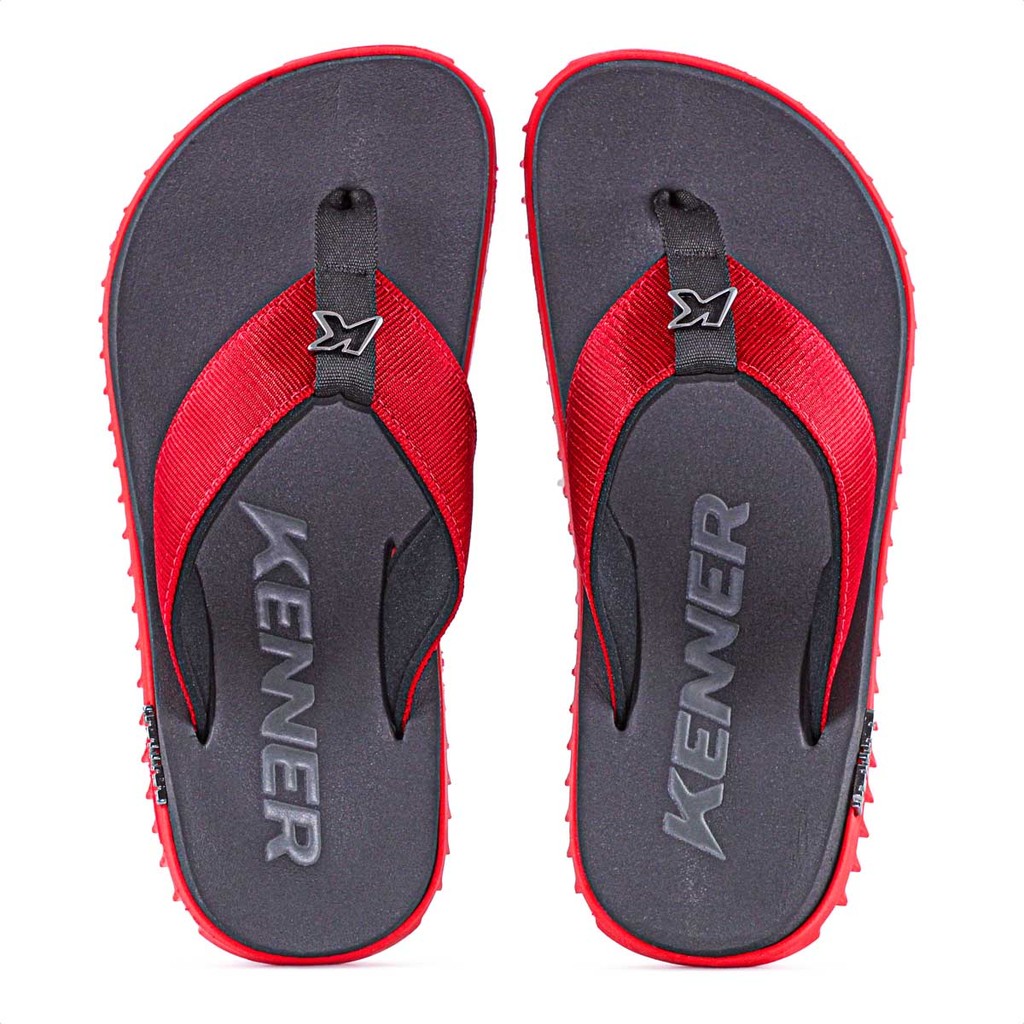 Chinelo Kenner Kivah TKS Preto e Vermelho - Masculino