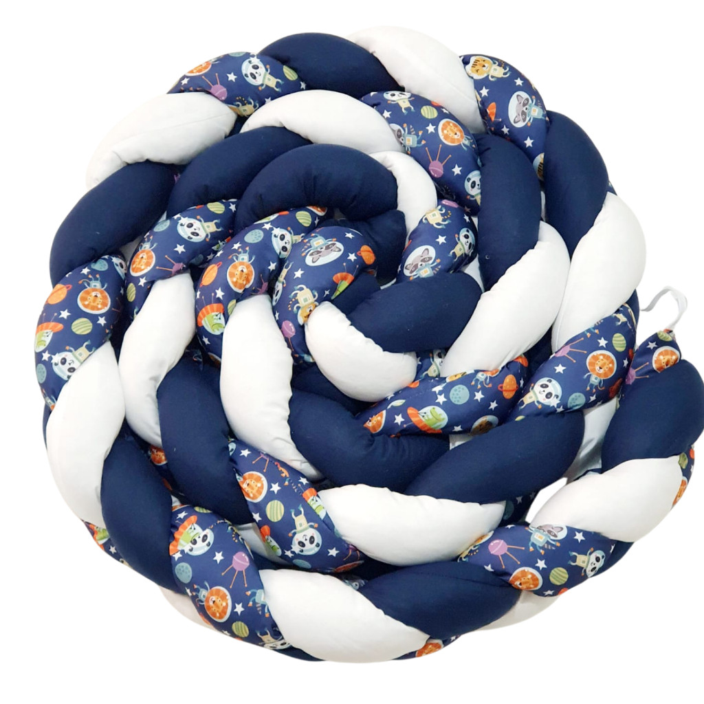 TRANÇA PROTETOR DE BERÇO DE BEBÊ 1,30M - COLEÇÕES