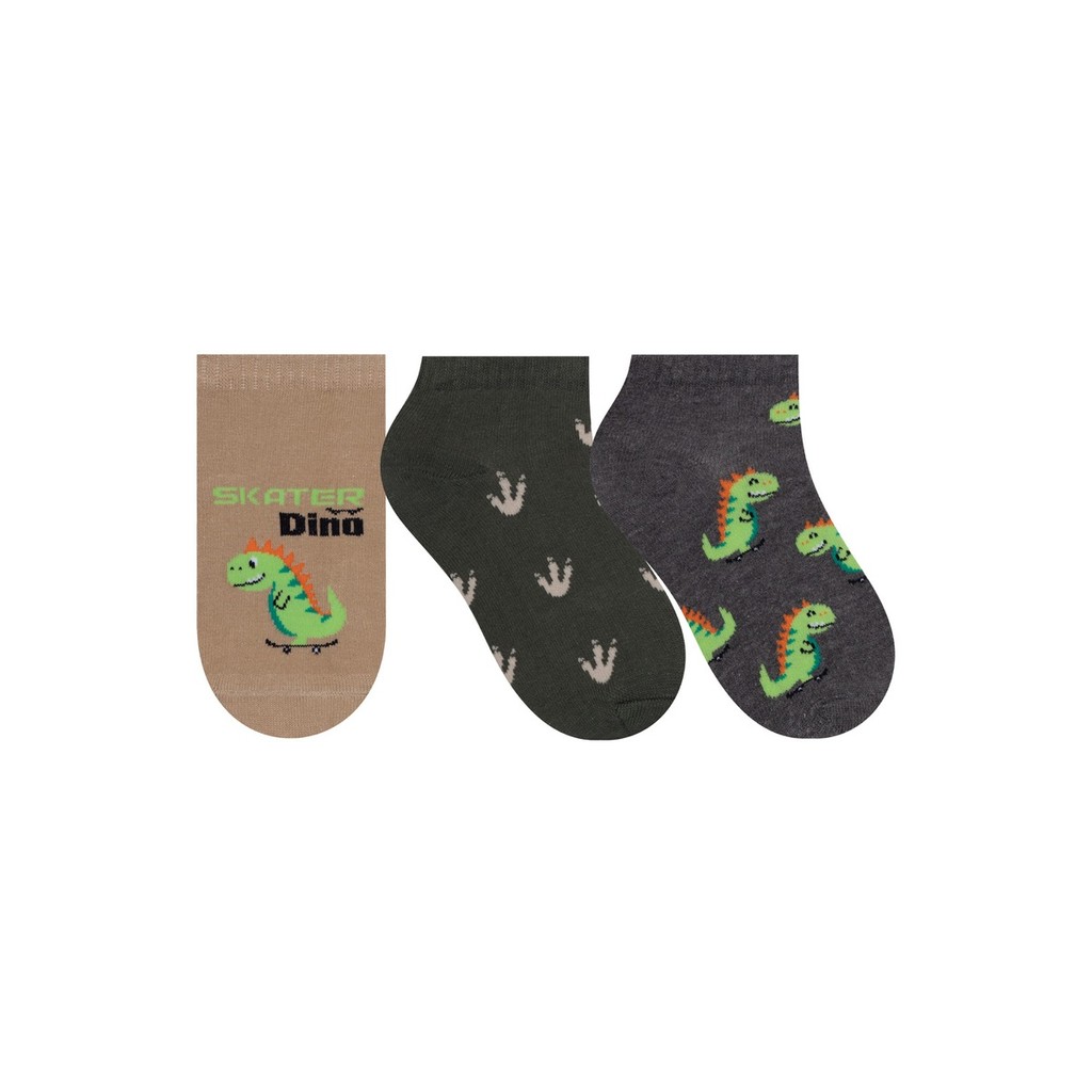 Kit 3 Pares de Meias Infantil Cano Curto Selene 2305-001 em Oferta na Shopee