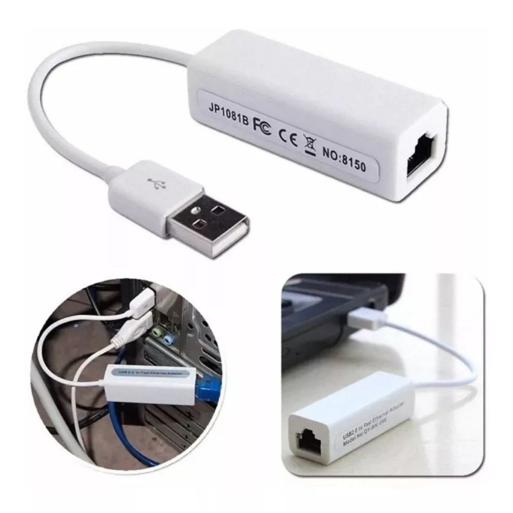 Adaptador USB para RJ45 10/100Mbps | Plug & Play | Compat Windows/Mac/Linux/Android