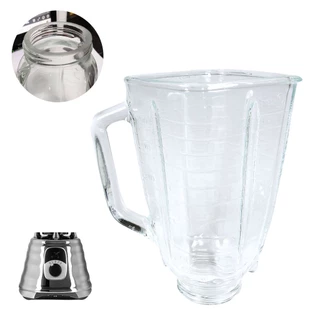 Copo Vidro Quadrado Compatível Oster Osterizer Clássico E Outros Modelos Super Chef 1,25L Sem Tampa