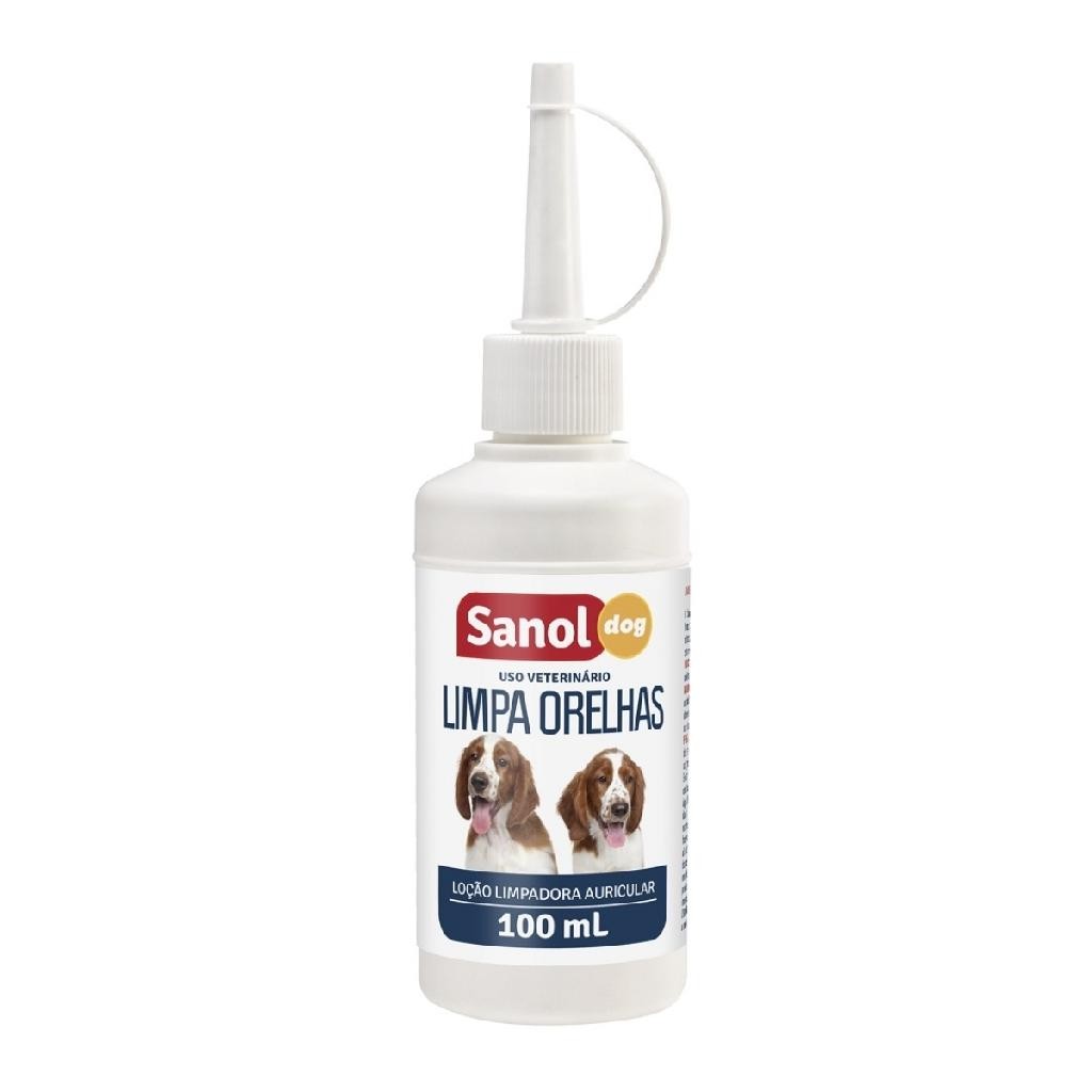 Limpa Orelha Para Cães e gatos Sanol Dog 100ml Higienização - Pets
