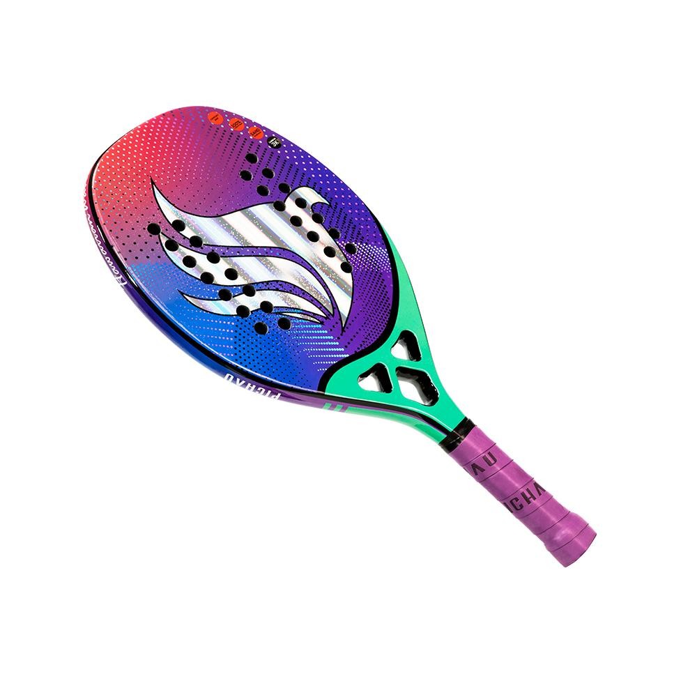 Kit Raquete De Beach Tennis Pichau Hawaiian Waves Face 3k Carbon + Kit Bolas de Beach Tennis Pichau, Com 3 Unidades · foto 2