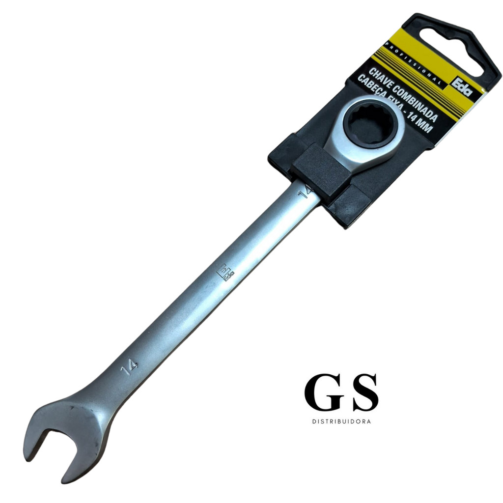 Chave Combinada Catraca Eda 14mm Fixa EDA Ref 9VX