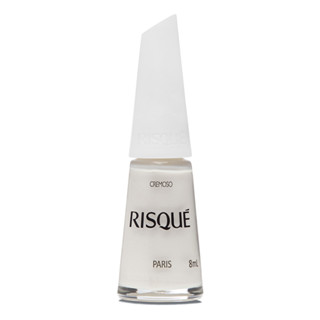 Esmalte Risqué Branco Cremoso Paris 8ml em Oferta na Shopee