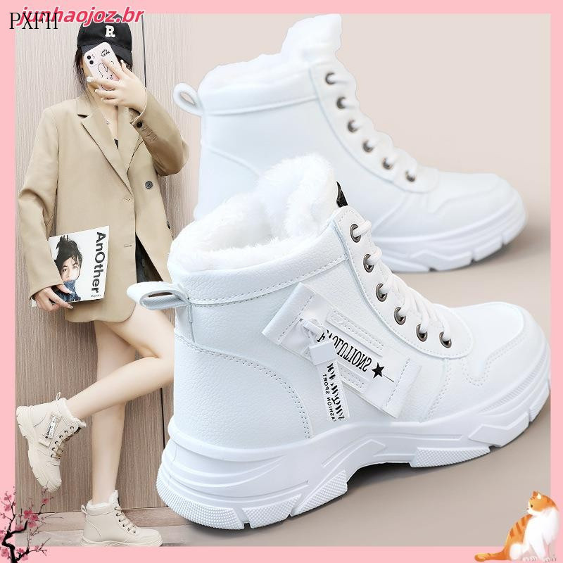 Sapatos de Inverno Femininos 2025 Tênis Botas de Neve Ankle Quentes Impermeáveis Plataforma Sapatos Femininos LPPX