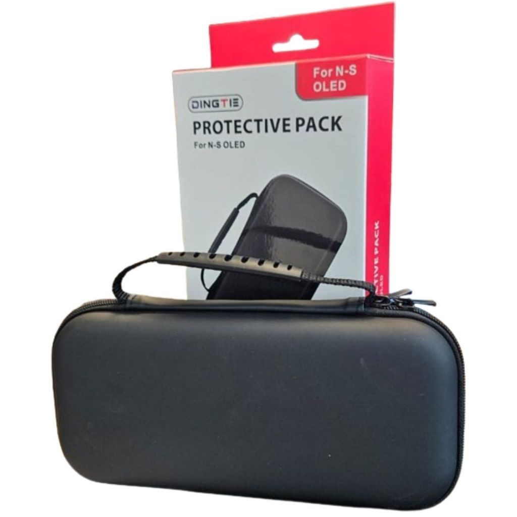 Case Estojo para Nintendo Switch Oled Com Pelicula + TPU + Grips