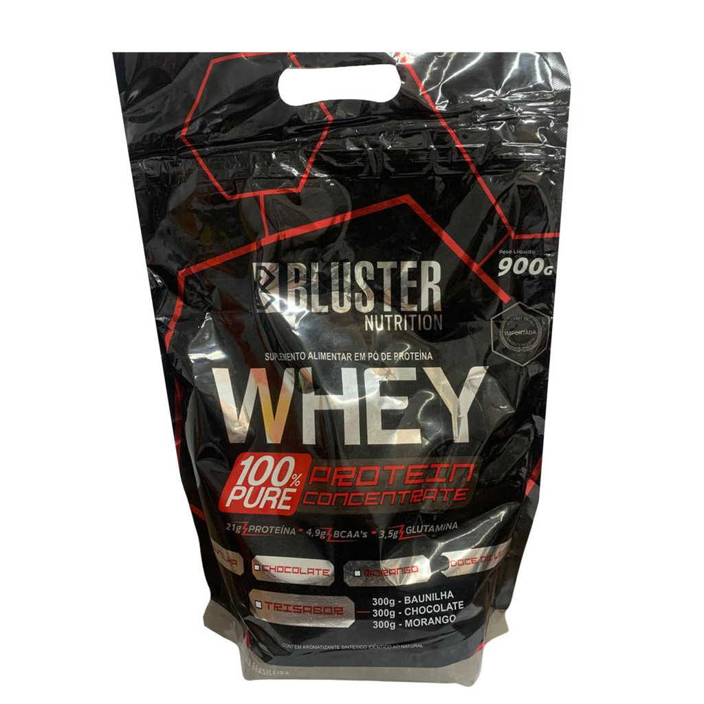 Whey Protein 100% Bluster Concentrado Sabor Doce De Leite Refil 900g Absolut Nutrition