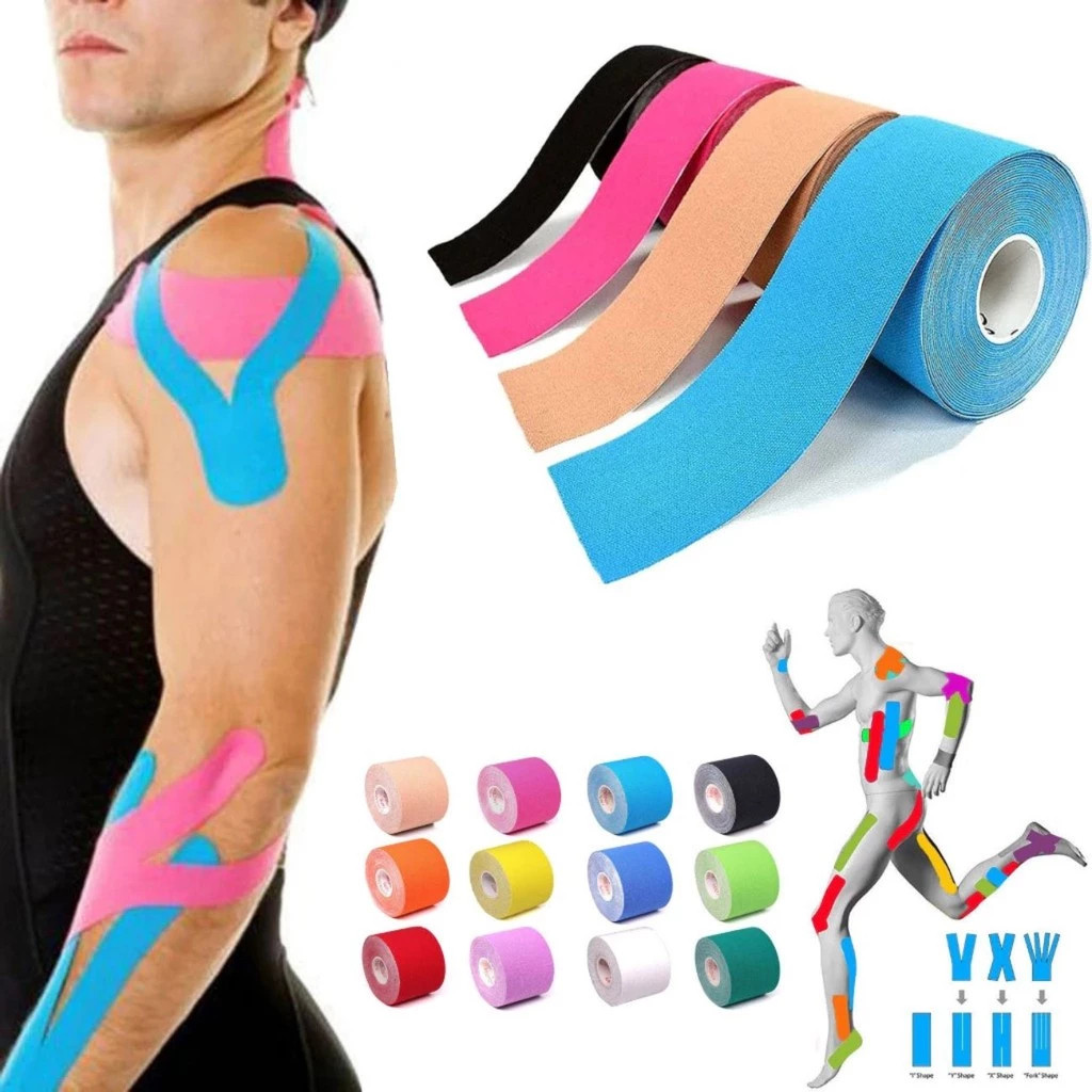 Bandagem Elástica 5Cm X 5M - Fita Kinesio Tape Fisioterapia
