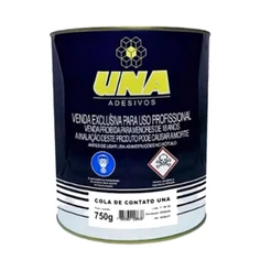 Adesivo Cola De Contato 750g Profissional UNA Original Alta Resistência Para Colar Tudo Madeira MDF