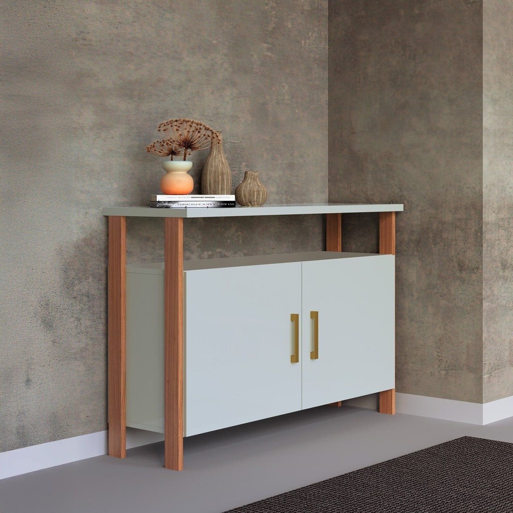 Armário para Escritório 2 Portas 100% Mdf Freijó/Off White em Oferta na Shopee