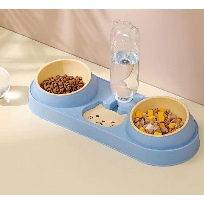 Comedouro Duplo e Bebedouro Automático
