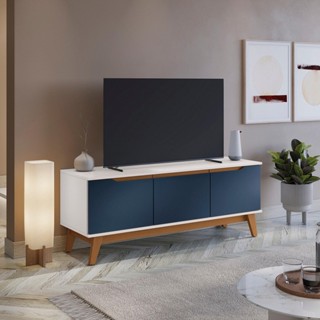 Rack Kappesberg 3 Portas Branco/Azul 136cm em Oferta na Shopee