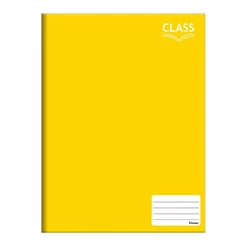 Caderno Brochurão Grande 20x27,5cm 80 Folhas Class Amarelo Foroni