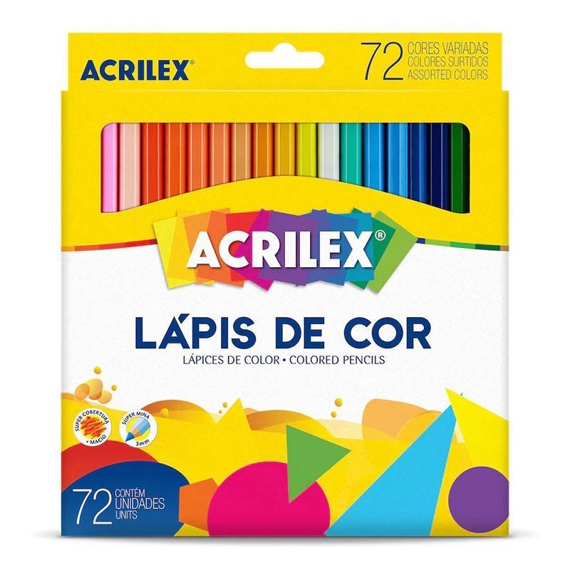 Lápis de Cor Sextavado 9673 72 Cores - Acrilex em Oferta na Shopee