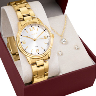Kit Relógio Lince Feminino com Colar e Brincos LRGM026L32KBQFS2KX em Oferta na Shopee
