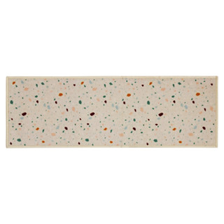 Tapete Passadeira Clean Confetes Bege 40x120cm Poliamida Antiderrapante Decorativa Cozinha Edantex em Oferta na Shopee