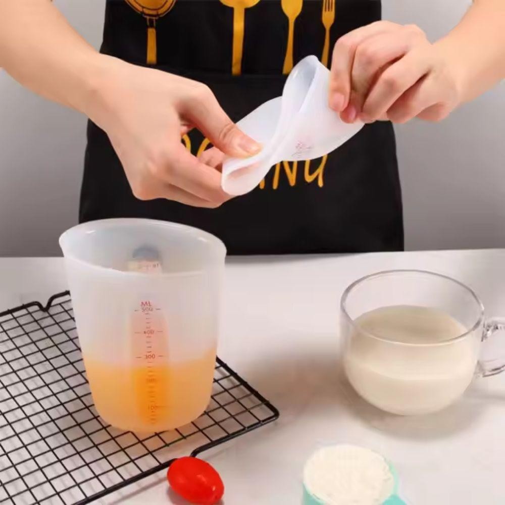 COPO MEDIDOR DE SILICONE DOSADOR CULINARIO 500ML JARRA MEDIDORA CONFEITARIA INGREDIENTES