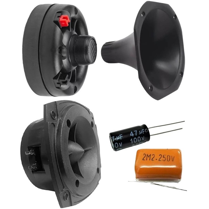 Kit Permak Driver Hipnos 100w + Tweeter Stl 80w + Corneta Curta + Capacitores