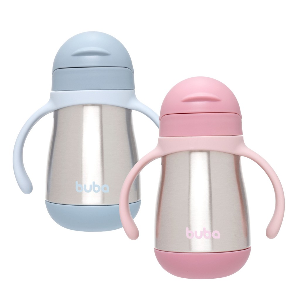 Copo Térmico Parede Dupla com Canudo 270ml - Buba em Oferta na Shopee