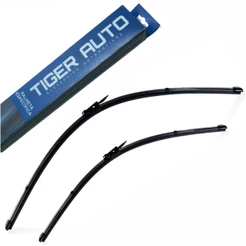 Par de Palhetas Silicone Limpador Parabrisa Dianteiro Tiger Auto C4 Pallas Hatch 2005 Em Diante