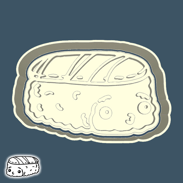 CORTADORES DE BISCOITO DE COMIDA E BEBIDA – SUSHI (UNAGI) (ESTILO 9)