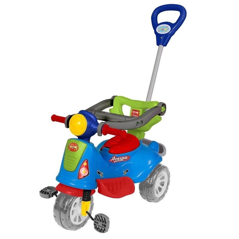 Triciclo Infantil Maral de Passear e Pedalar Avespa Colorido em Oferta na Shopee