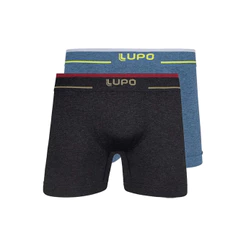 Kit com 2 Cuecas Boxer Lupo 17800-001 Plus Size Colorido