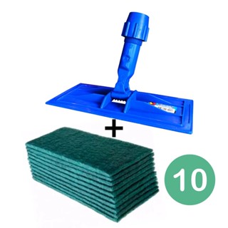 Kit Suporte para Fibra com 10 Fibras 250x100mm Multiuso para Limpeza de Pisos e Superfícies em Oferta na Shopee