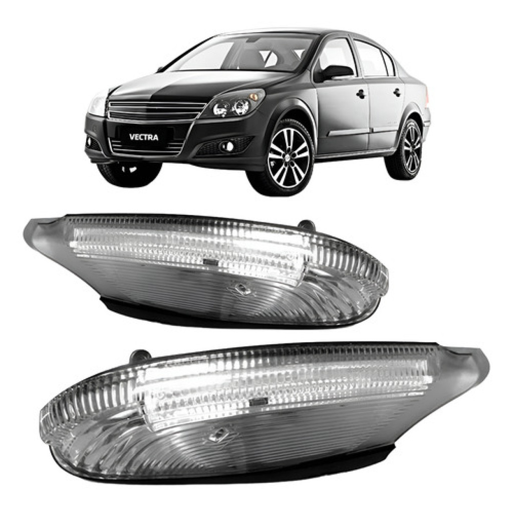 Pisca Retrovisor GM Chevrolet Vectra 2006 2007 2008  Lente estriada Cor Cristal, referencia de mercado, produto novo.