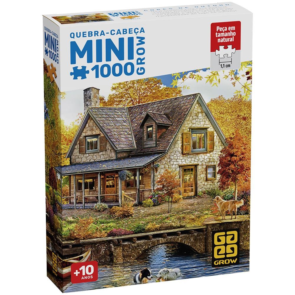 Mini Quebra-cabeça 1000 peças Cores de Outono Mini Quebra-cabeça 1000 peças Recanto no Lago em Oferta na Shopee
