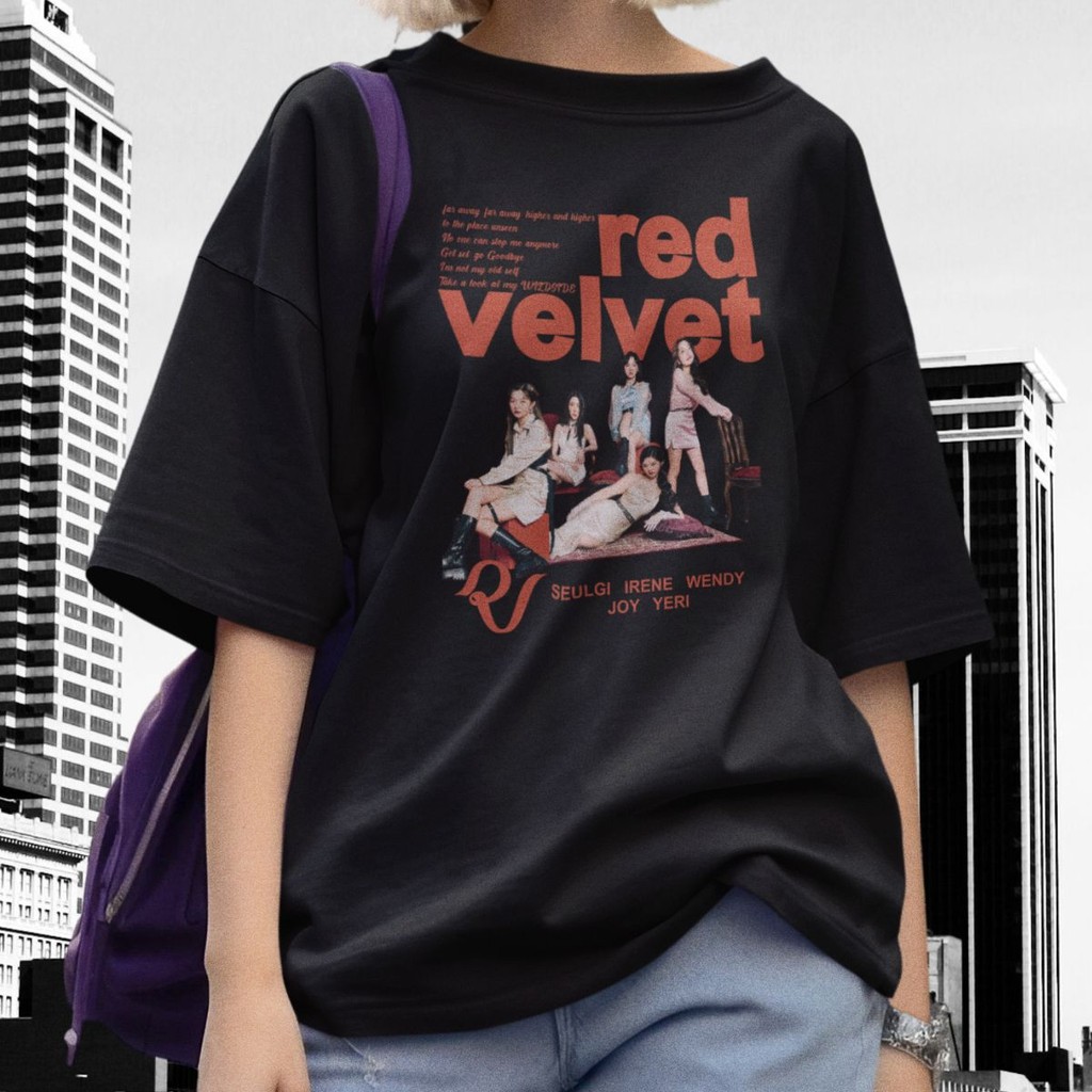 Camiseta Red Velvet Kpop Musica Pop Girl Group Grupo Coreano Camisa Unissex Blusa 100% Algodão em Oferta na Shopee