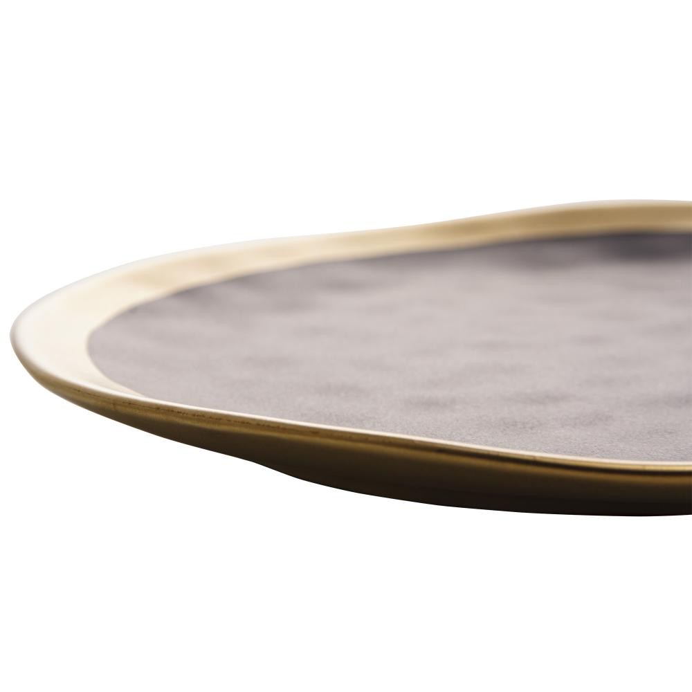 Prato para Sobremesa Wolff Dubai Preto de Porcelana 21cm em Oferta na Shopee