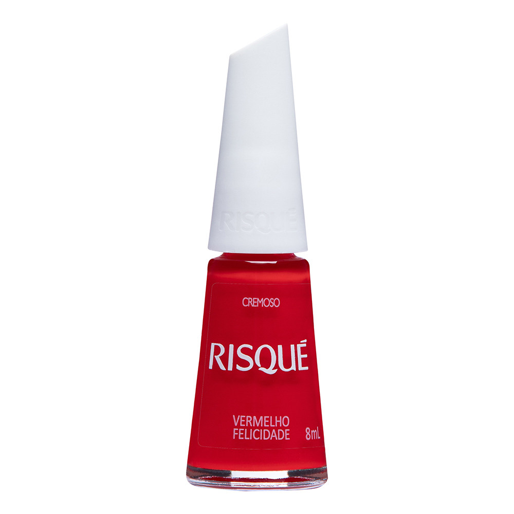 Esmalte Risqué Vermelho Cremoso Vermelho Felicidade 8ml em Oferta na Shopee