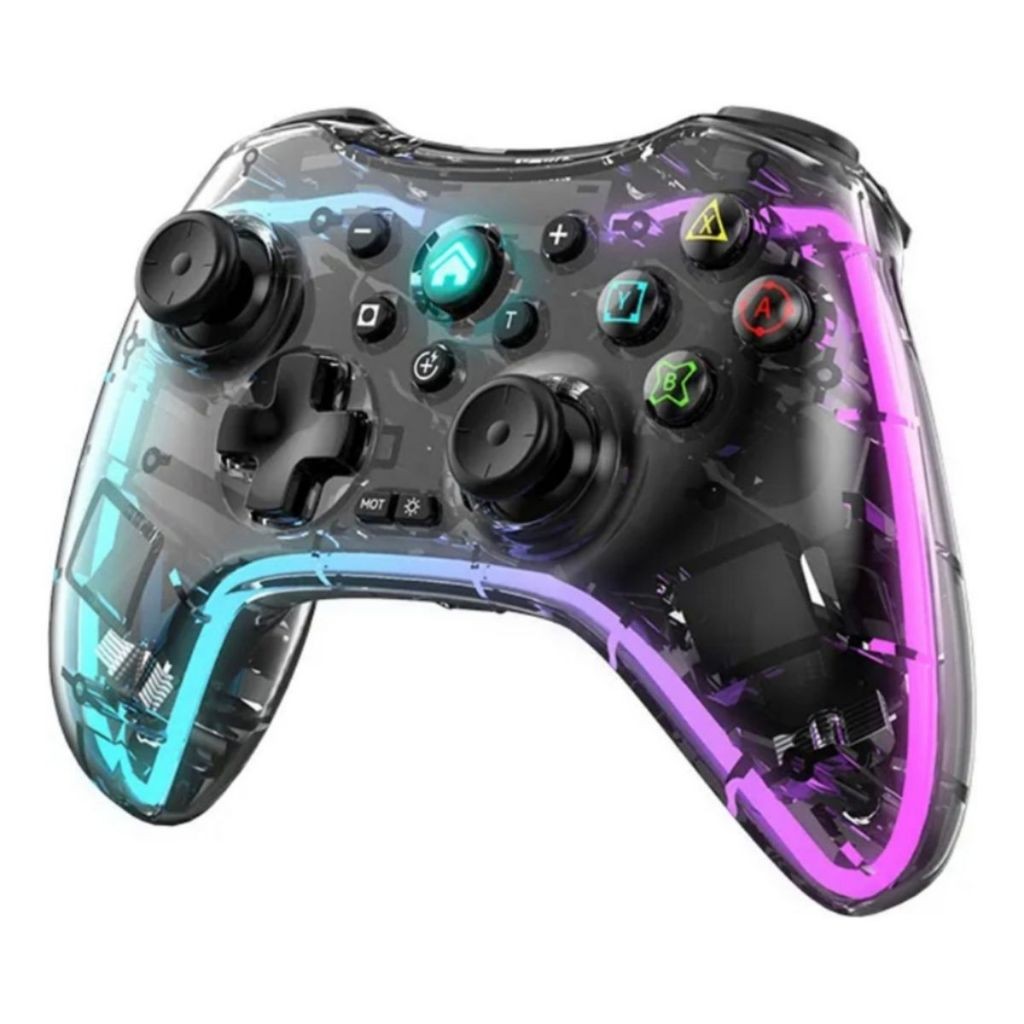 Controle Joystick Sem fio Para Nintendo Switch, PC, PS3/PS4 - Com LED RGB