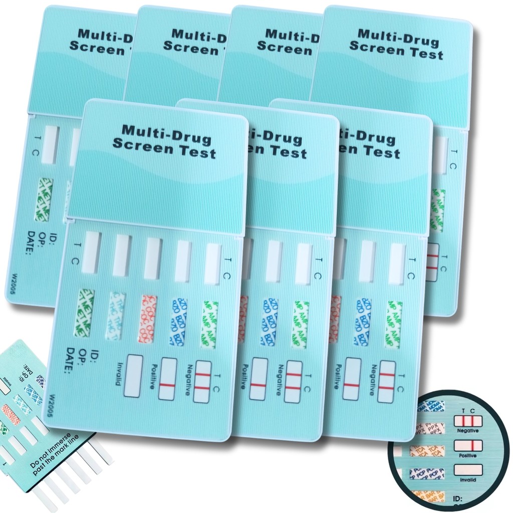 KIT 7 Testes Rápido Toxicológico Multidrogas 5 Tipos Premium