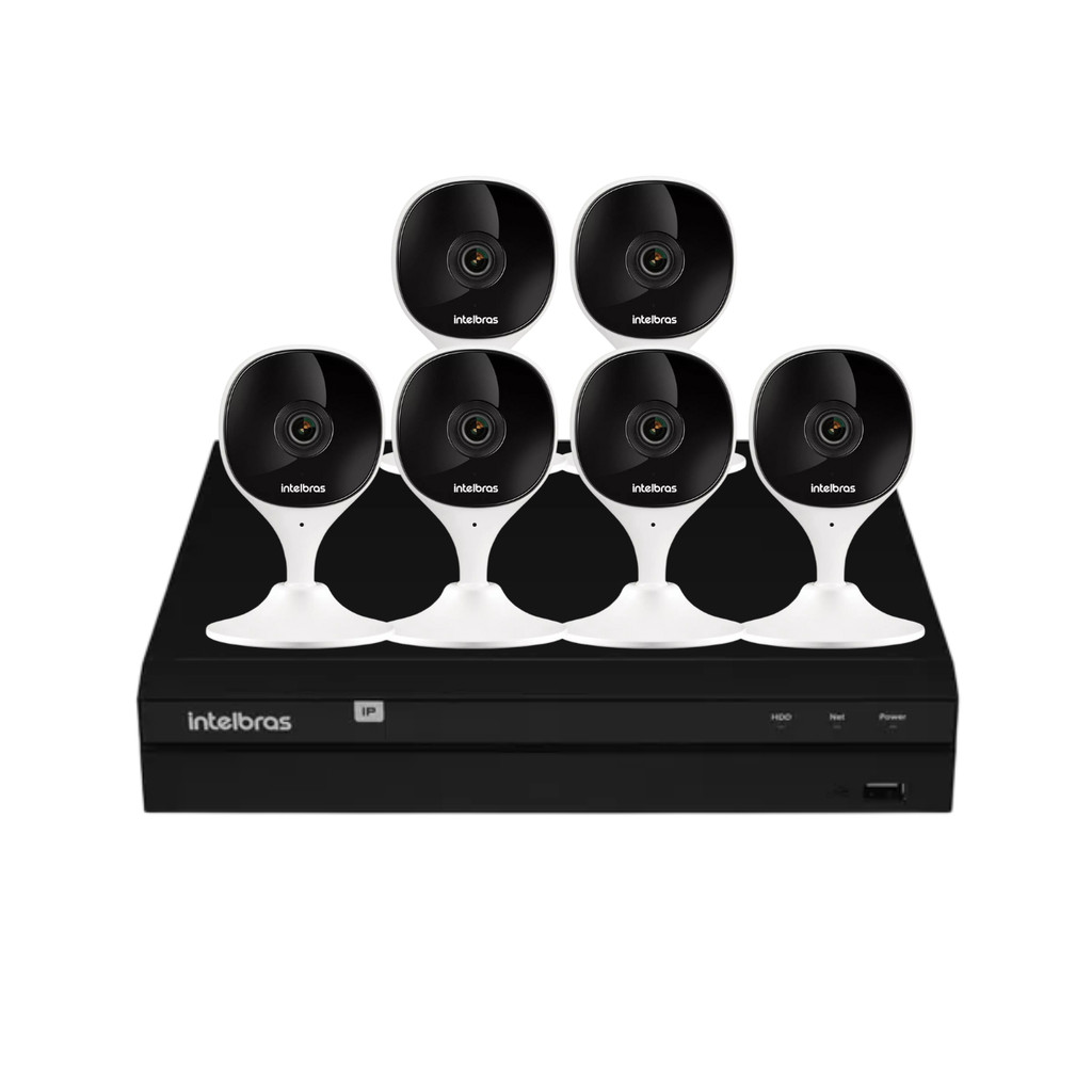 Kit 6 Câmeras Intelbras Imx-c Full Hd Nvd  1408 Intelbras Sem Hd