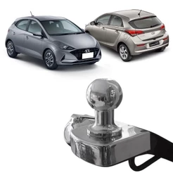 Engate Reboque Hyundai Novo HB20 Hatch 2013 2014 2015 2016 2017 2018 2019 2020 2021 2022 2023 Fixo 500kg Peça