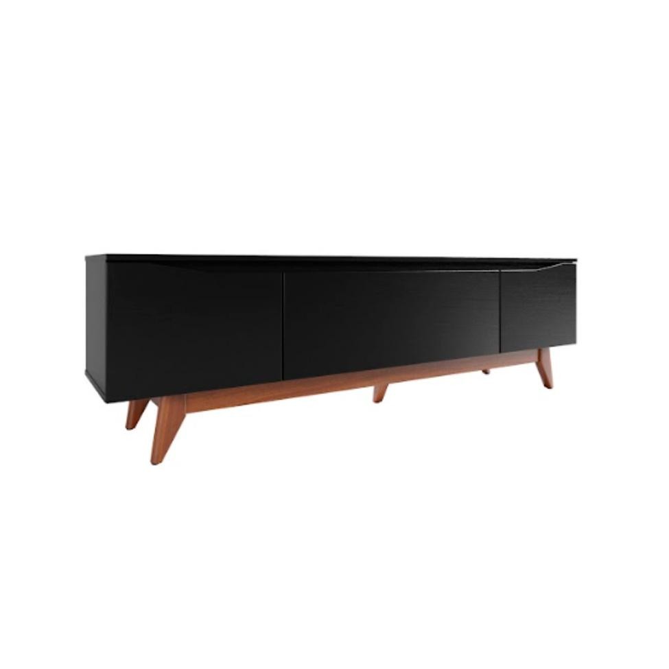 Rack para TV até 75 Polegadas Flynt Preto e Natural 184 cm - Home & Living
