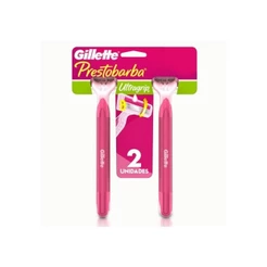 Aparelho de Barbear Gillette Presto Ultragrip Móvel Feminino com 2 unidades