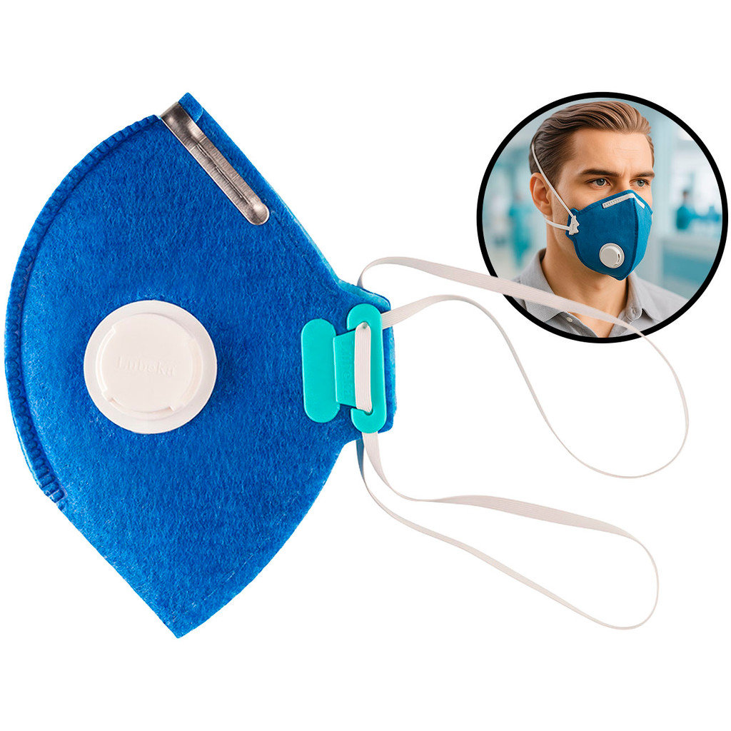 Máscara De Feltro Reutilizável Com Válvula Proteção Respiratória Contra Poeira Névoas Pó Atlas	 em Oferta na Shopee