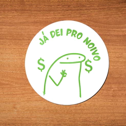 Adesivo "Já Dei Pro Noivo" - Ref.2309 - Hot Stamping - 4x4cm - 25 unidades - Stickr - Rizzo