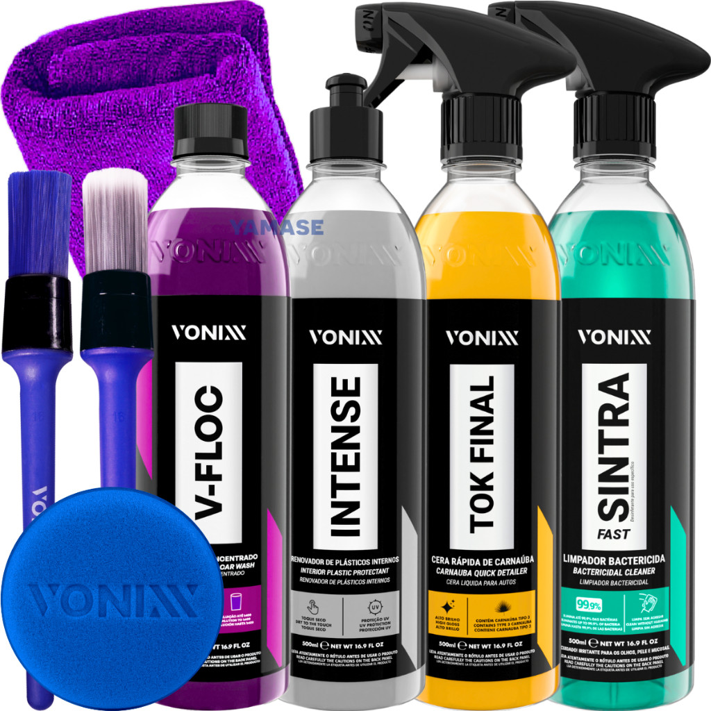 Kit Shampoo V-Floc Cera Tok Final Sintra Fast Intense + Pincel Interno Externo Vonixx